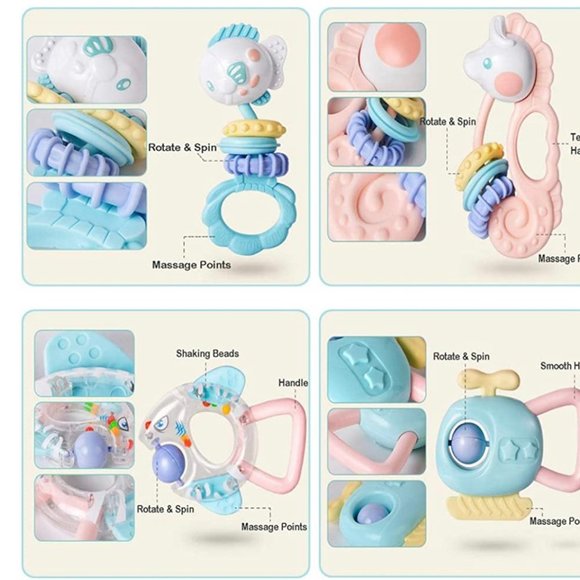 BABY RATTLE SET WITH PLASTIC STORAGE BOX - Picture 3 of 4